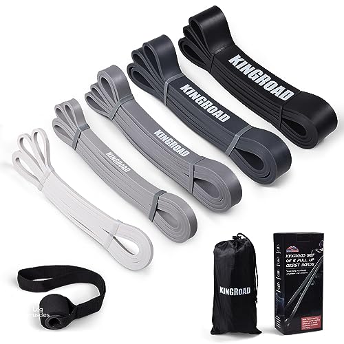 Resistance Band Pull Up Assistance Bands Sets Resistance Heavy Duty Exercise Stretch Fitness Bands for Stretching Power Lifting Workout Training with Instruction Guide - style: Black set of 5 Latex Free, Resistance, Resistance Bands, Pull up