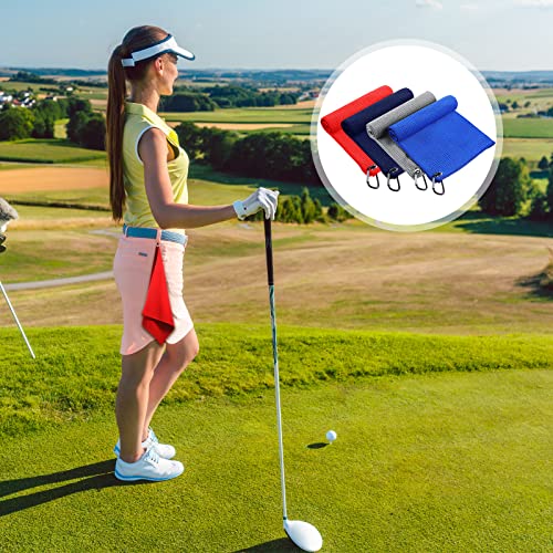 Remagr 4 Pack Golf Towel Microfiber - color: Blue, Navy, Gray, Red