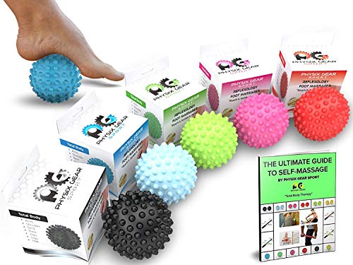 Spiky Massage Ball - Foot Massage Ball, Trigger Point Ball, Plantar Fasciitis Ball Massager, Physical Therapy Deep Tissue Myofascial Release Massage Tools for Yoga, Workout, Muscle Rehab (Blue) - color: Blue (1 Pack Spiky)