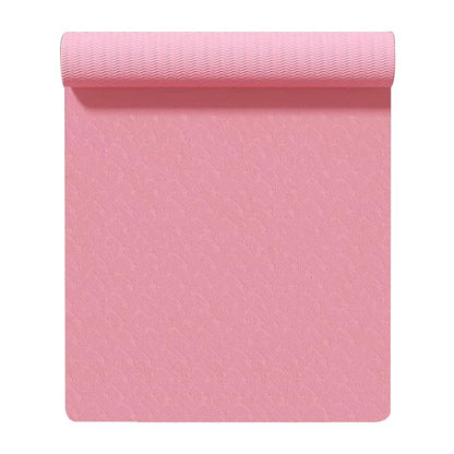 Premium TPE Yoga Mat – 8mm Thick & Double-Sided Non-Slip | Eco-Friendly | Extra Wide 80cm | Joint Protection - color: Pink, size: 72*24*0.31in