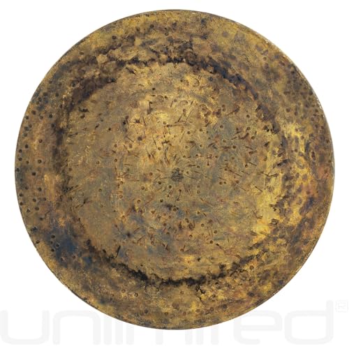 Unlimited Atlantis Gongs - Includes Gong, Mallet & Rope/Unlathed Bronze Gong W/Ancient Look/For Sound Healing, Meditation, & Yoga - size: 10"