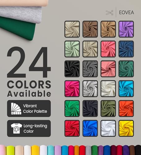 EOVEA - Cotton Spandex Fabric by The Yard - 4 Way Stretch Jersey Knit - Spandex & Cotton T-Shirt Fabric - Lightweight, Breathable - 60" Wide Roll| 10 oz(Black, 1 Yard) - color: Black, size: 1 Yard