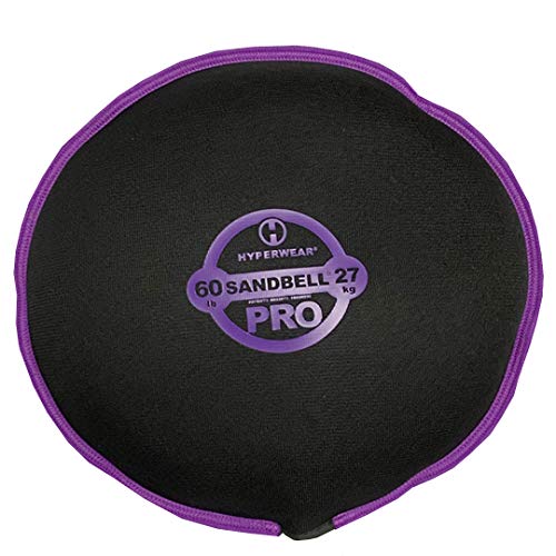 Hyperwear SandBell PRO Sandbag for Working Out - Heavy-Duty Pre-Filled Neoprene Weight with Clean USA Sand & Kettlebell Alternative for Slams, HIIT & Strength - Textured Grip, No-Leak (6-70 lb)