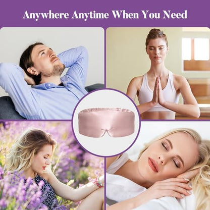 Lavender Heated Eye Mask Weighted Sleep Mask FSA-HSA Eligible Pink