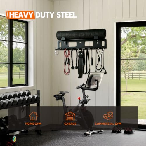 Multi-Purpose Gym Equipment Storage Rack Wall Mount for Home Gym