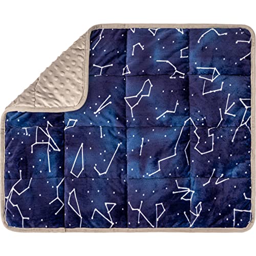 Florensi Weighted Lap Pad 20 x 23 in 7 lb Blue Minky Sensory Blanket - size: 7lb