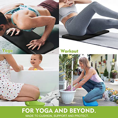 Ewedoos Yoga Knee Pad Cushion - Non-Slip Mat for Floor Exercises - Yoga Mat Accessory - color: Green