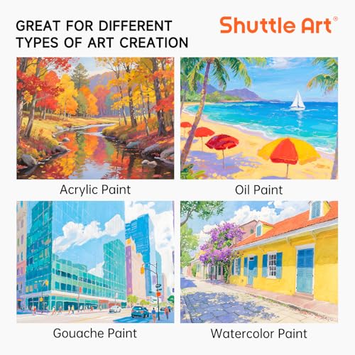 Shuttle Art 36 Pack Canvas for Painting, Multi-Size 5x7/8x10/9x12/11x14 Inch, Primed, 100% Cotton Blank Canvas Boards, Ideal Art Supplies for Kids Adults Acrylic Oil Painting - size: 36 Pack - 9 of Each 5x7, 8x10, 9x12, 11x14 inch