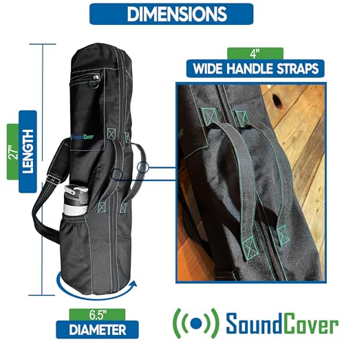 Extra Long Yoga Mat Bag for Men & Women, 3 Pockets, Full Zipper Water Resistant 600D Material, Large Water Bottle Pocket, Yoga Mat Carrier with Handles, Padded Shoulder Strap & Ventilation Vents