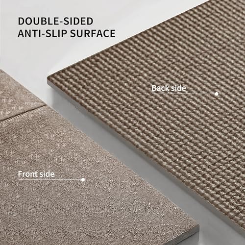 PROIRON Foldable Yoga Mat 0.24"/0.16" for Home Workout & Travel, Non Slip Travel Yoga Mats with Carry Bag, Packable Yoga Mat for Home Gym, Pilates, Fitness,Stretching - color: (0.16" PVC) Brown