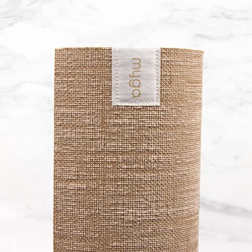 Myga Jute Yoga Mat, High Performance Vegan Floor Exercise Mat, Eco Friendly Biodegradable Yoga Mat with PVC Backing,72" x 24", 0.2" Thickness - color: White