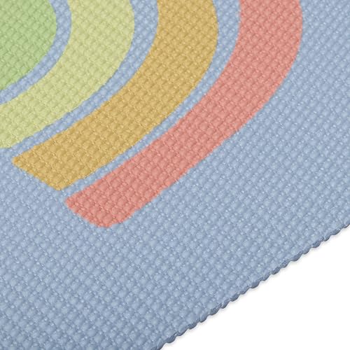 Gaiam Kids Printed Yoga Mat, Non-Toxic, Fun Design, 3mm - color: Rainbow Stars