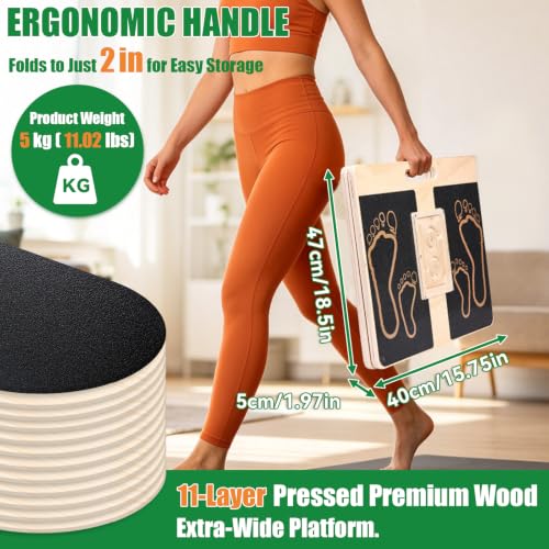 Slant Board Calf Stretching for Ankle Mobility & Balance Board with Maze