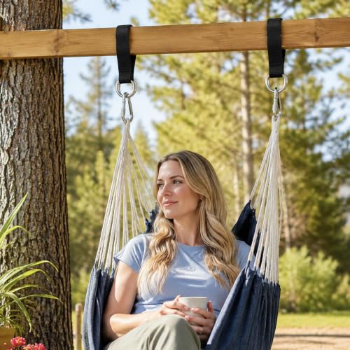 Heavy Duty Pull Up Bar Hanging Straps with Safety Lock Carabiners, Reinforced Nylon Suspension Straps for Boxing Sandbag, Yoga Swing & Indoor Gym Accessories