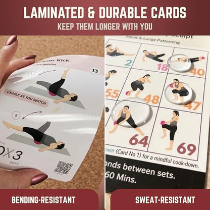 Mini Pilates Ball Workout Cards - 71 Exercises, Video Guide & 12-Week Plan