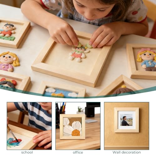 FSWCCK 15 Pack 6 x 6 inch Wood Panel Boards, Unfinished Wood Canvas Panels for Crafts, Painting Canvas, DIY Art Projects, Pouring, Arts Use with Oils, Acrylics - size: 6"X 6" 15 Pack