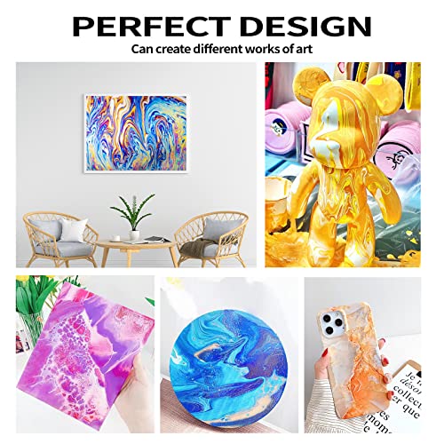4 Pcs Split Cups for Paint Pouring with 2-5 Channels Resin molds Silicone Resin Mixing Cups Pour Painting Supplies Acrylic Paint Pouring DIY Making Drawing Accessories
