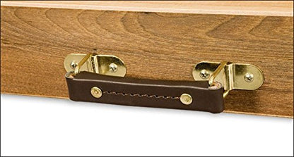 Creative Mark Capri Deluxe Wood Artist Paint Box - Storage for Art Supplies, Paints, Mediums, Brushes, Compartment Storage, Lightweight, Travel - [Oil-Stained - Natural Finish] - color: Elm