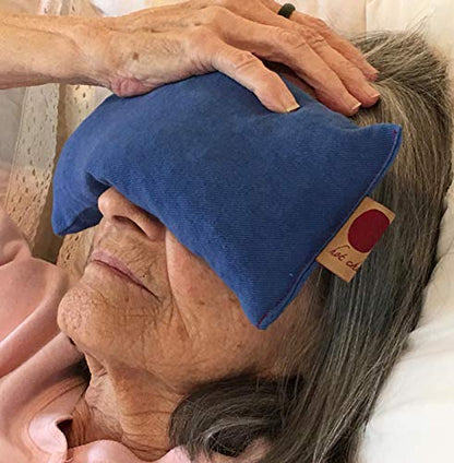 Cherry Ice Eye Blue Denim Cherry Pit Pillow, Hot/Cold Therapy - color: Cherry Ice - Blue Denim