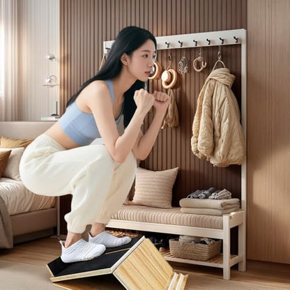 Adjustable Incline Board and Calf Stretcher, Slant Board for Calf Stretching, Injury Prevention, Plantar Fasciitis, Achilles Tendon, Shin Splints, and Ankle Pain Relief, Calf Stretch Board
