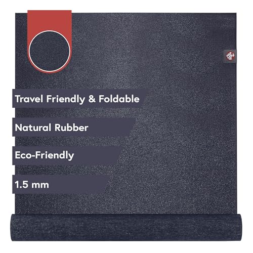 Manduka | eKO Superlite Travel Yoga Mat - color: Midnight, size: 79" x 24"