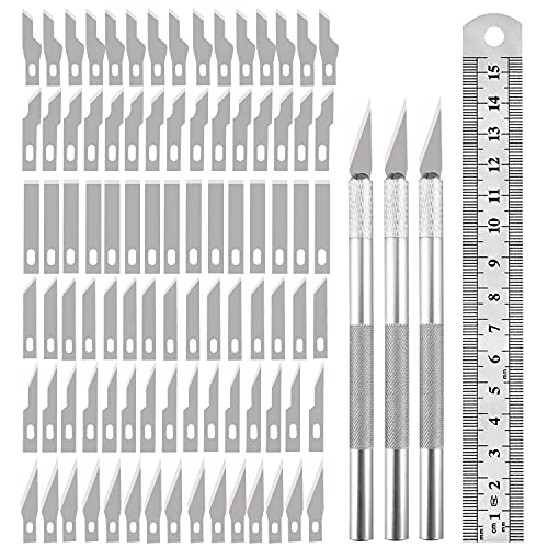 90PCS Knife Blades Precision Craft Knife Set, for DIY Artwork, Cutting, Models, Scrapbook