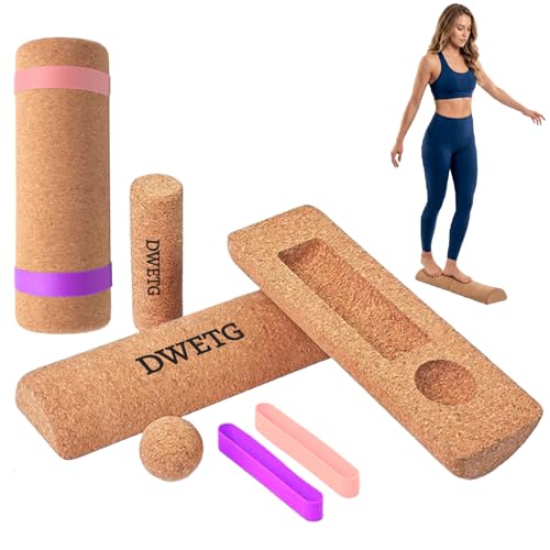 Premium Cork Balance Board for Foot Recovery & Mobility, Professional Foot Strengthening & Balance Training Kit for Plantar Fasciitis Relief, Physical Therapy & Stability - size: Basic version