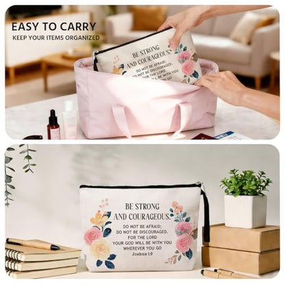 Christian Gifts for Women Makeup Bag Skincare Bag for Daughter in Law Aunt | Positive Religious Gifts Makeup Zipper Pouch Bag Bible Verse Cosmetic Bag Scripture Christmas Birthday Gifts Inspirational - color: Multicolor0654