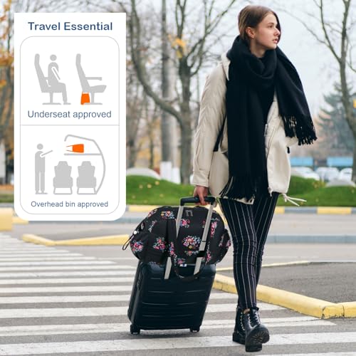 TOPDesign Travel Duffel Bag for Women, Puffer Gym Bag Sports Tote with Wet Pocket, Carry On Weekender with Luggage Sleeve (Flower) - color: Flower
