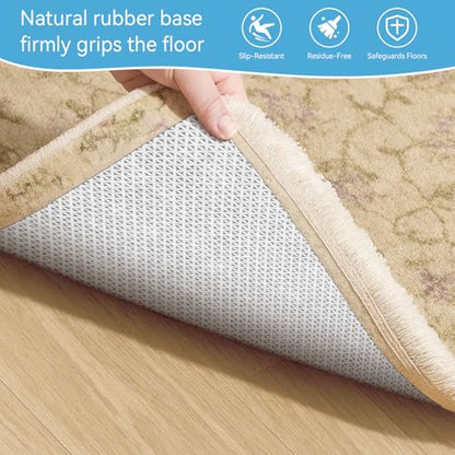 Warmstar 6x9 FT Non Slip Rug Pad,100% Waterproof Felt Rug Pad for Hardwood Floors,1/2” Thick Soft Carpet Pad with Natural Rubber Backing, Secure Grip & Floor Protection - size: 6' x 9' (Rectangular), style: 1/2" Thick