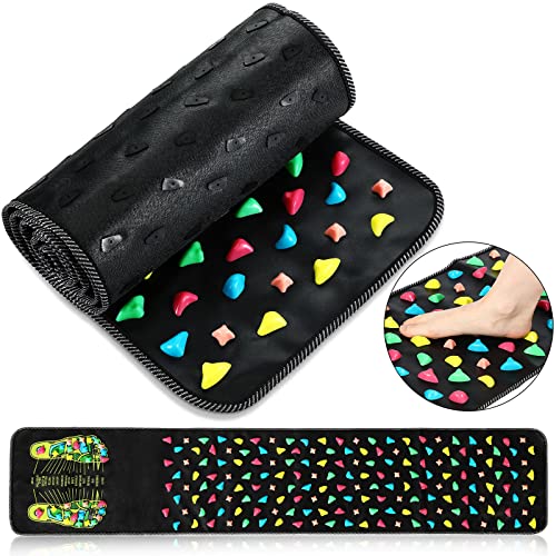 BBTO Foot Massage Mat Reflexology Walk Stone Road for Acupressure Foot Massage Acupoint Mat for Long Sitting Elderly Students and Office Workers(68.9 x 13.78 Inches) - size: 68.9 x 13.78 Inch