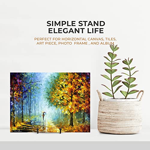 TR-LIFE 4 Pack 6 Inch Plate Display Stands -Picture Holder Stand for Decorative Plate, Book, Photo Frame Easel (Black) - size: 6 Inch