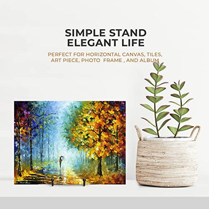 TR-LIFE 4 Pack 6 Inch Plate Display Stands -Picture Holder Stand for Decorative Plate, Book, Photo Frame Easel (Black) - size: 6 Inch