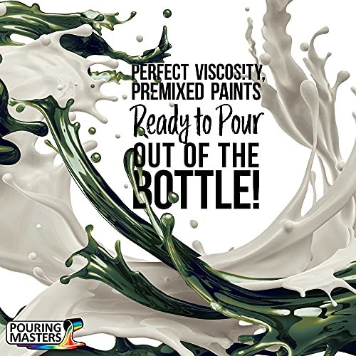 Pouring Masters Ivy Green/Blue Iridescent Special Effectsr Acrylic Pouring Paint - Premium 32-Ounce Pre-Mixed Fluid Acrylic Paint - Fluid Art Supplies for Canvas, Wood, Paper, Tile & Rocks - color: Ivy Green/Blue, size: 32 Fl Oz (Pack of 1)