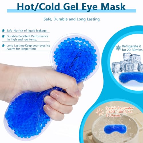 Sleep mask w/Cooling Gel Eye Mask, Heated Eye Mask for Sleeping, Reusable Ice Silk Stain Eye Cover Sleeping Mask for Travel, Home, Office, Yoga, Total Blackout, Stocking Stuffer (Zebra) - color: White-zebra