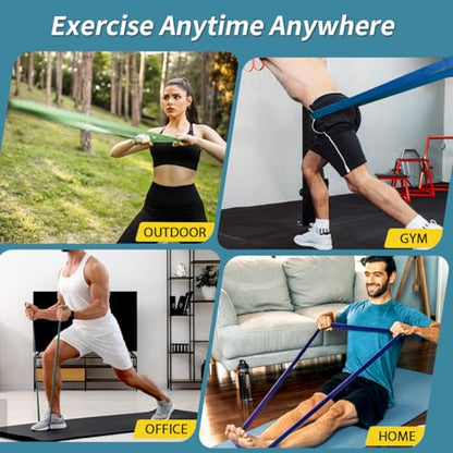 WHATAFIT Resistance Bands, 5 Level Pull Up Assistance Bands for Working Out - color: 6.8-56.7kg(15-125파운드)