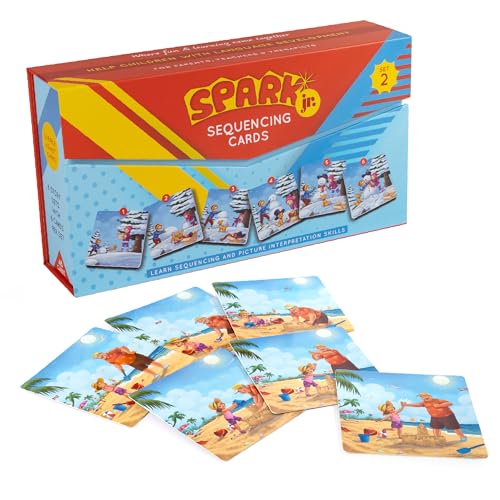 SPARK INNOVATIONS Sequencing Cards, Speech Therapy, Autism Therapy, SEL, Problem Solving, Social Skills, Picture Cards, ESL, English Language Learners (Set 2)