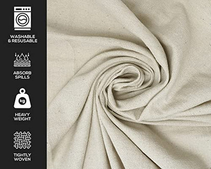 Canvas Drop Cloth for Painting (Size 4x5 Feet - Pack of 2) Painters Drop Cloth for Painting, Furniture, Crutains & Floor Protection - All Purpose Thick Canvas tarp with Double Stitched Edges - size: 4x5 Feet - 2 PK