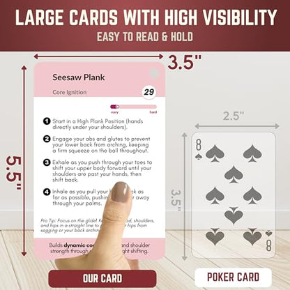 Mini Pilates Ball Workout Cards - 71 Exercises, Video Guide & 12-Week Plan