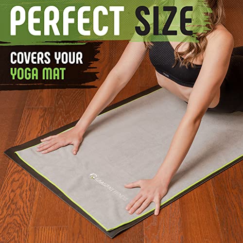 Gradient Fitness Yoga Towel for Yoga Mat, Non Slip Hot Yoga Towel, Manduka Yoga Towel, Hot Yoga Mat Towel, Yoga Mat Cover, Yoga Toes Towel, Washable Yoga Mat, Nonslip Yoga Towel, Microfiber Towels