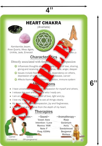 Chakra Healing Cards for Reiki, Meditation & Energy Balance, 20 Cards