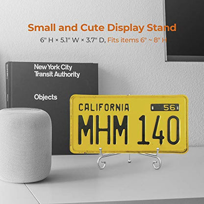 TR-LIFE Plate Stands for Display - 6 Inch Holder + Metal Easel Stand for Picture Frame, Decorative Plates, Photo, Book, Collectibles (2 Pack) - size: 6 Inch
