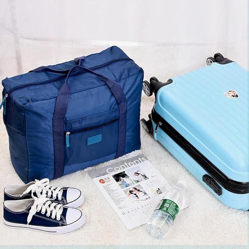 Travel Duffel Bag 24 PCS Foldable Travel Bag Bulk Carry on Luggage Bag Waterproof Tote Sports Gym Bag Lightweight Large Weekender Overnight Bag for Women and Men (Blue 24PCS) - color: Blue 24PCS