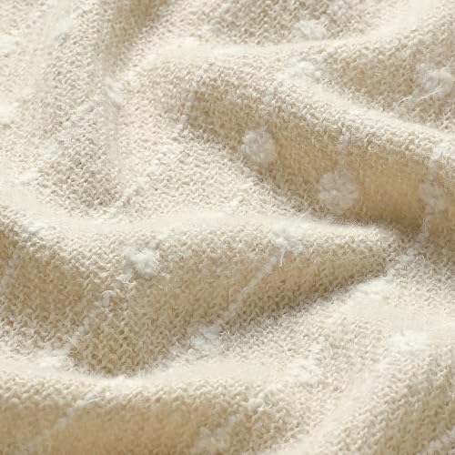 BOURINA Faux Cashmere Throw Blanket, Soft Sofa Blanket, Beige 50x60 inch - color: Beige