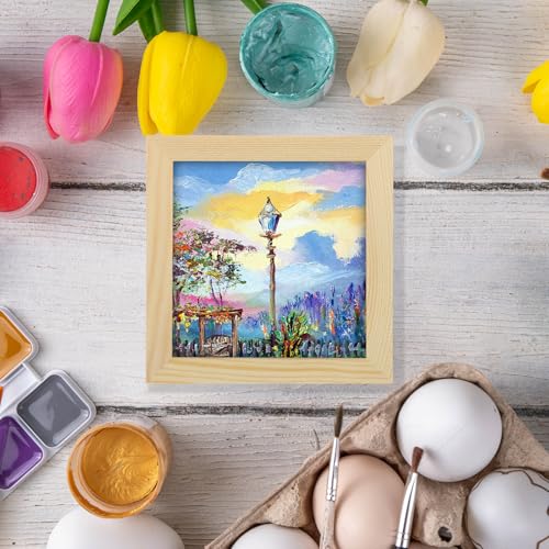 MECCANIXITY 6 Pack Wood Canvas Boards, 10x12 Inch Art Canvases Square Unfinished Wood Panel for Painting, Crafts, DIY Projects, Pouring Art - size: 10x12 Inch