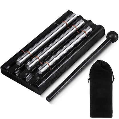 Classroom Chime Meditation Chimes Trio Teacher Three Tone Hand Bell for Management Mindfulness Percussion Instrument Reminder with Mallet Storage Bag for Prayer Teacher Gift Eastern Music Yoga