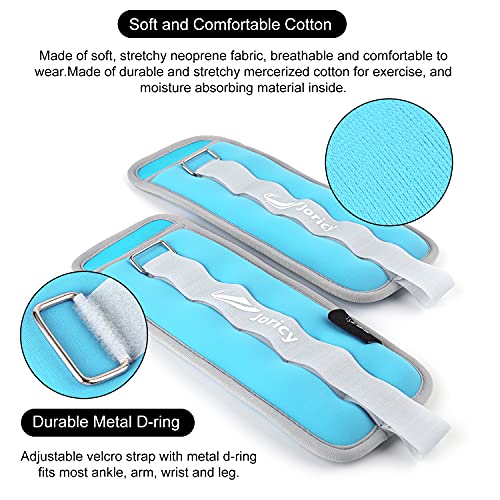 Ankle Weights A Pair of 1/2/3/4/6/8/10/12/20 LBS Wrist Leg Arm Weights for Women Men with Adjustable Straps, Strength weighted for Physical Therapy Running Walking Home Fitness Gym Workout Weight Loss - color: Blue