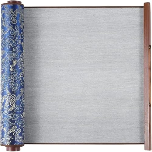 Magic Canvas - Water-Activated Reusable Chinese Calligraphy Cloth, 4 Chic Colors Washable Microfiber for Kids Beginners Adults (Royal Blue Gilded) - color: Royal Blue Gilded