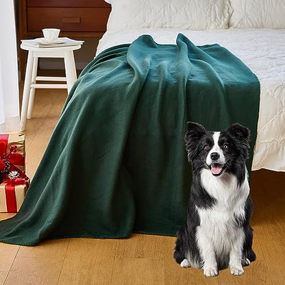 CAI TENG Blankets Throws Fleece Blanket Bulk Green Lightweight Warm Kids Blanket Soft Cozy Deco Christmas 50 x 60 Dog Blanket Bulk Fleece Fabric Blanket for Bed Sofa Couch Office Outdoor 6 Pack - color: Dark Green