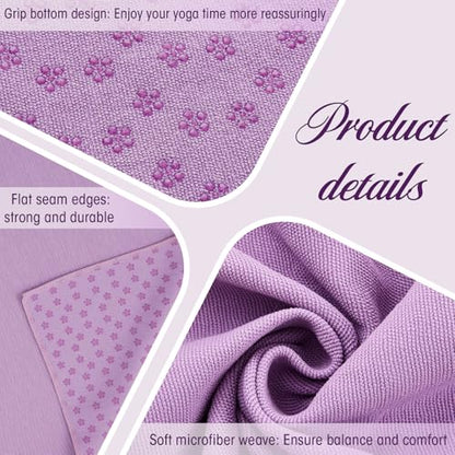 Breling Yoga Towel 4 Pack, Hot Yoga Towel 72" x 24" Non Slip, Colorful - color: Colorful